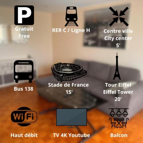 Open 24 7 Apartment Parking 15' Paris 3' Athletica Saint-Gratien Extérieur photo